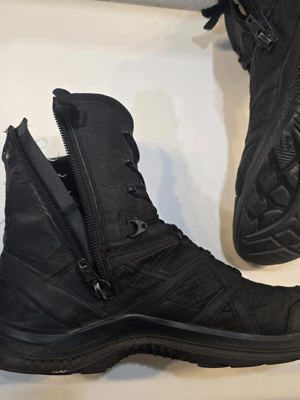 HAIX Men's Black Tactical Boots - Lace-Up Duty Boot Men's Size 15w.